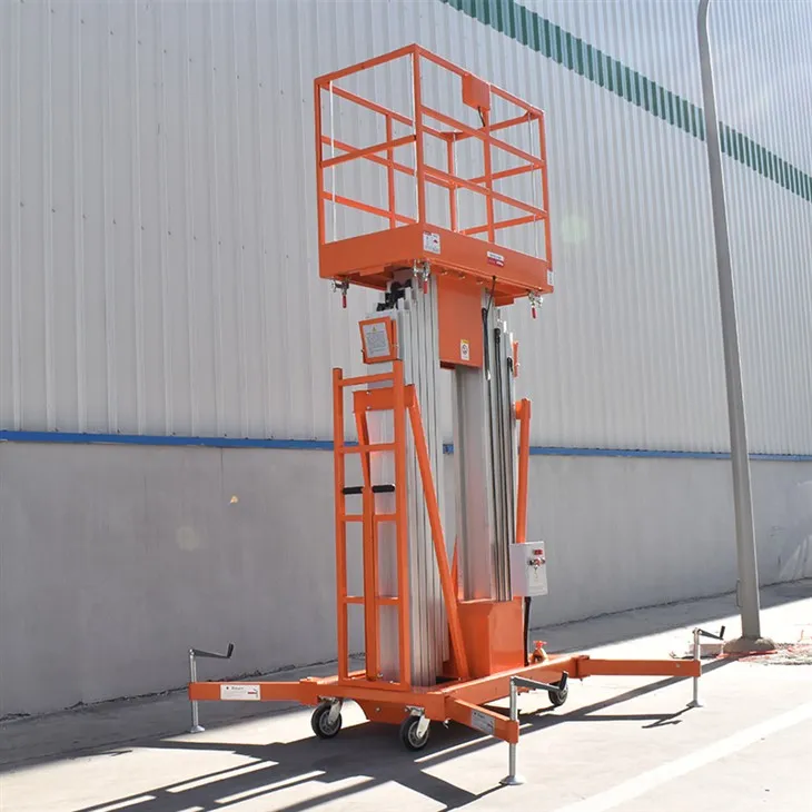 Tryck runt aluminiummastlyft