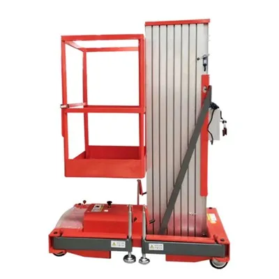 Vertikallyft i aluminium med enkel mast
